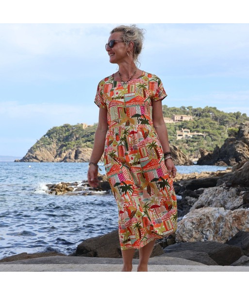 Robe Elsie viscose Verdure tropicale hantent personnes