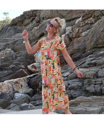 Robe Elsie viscose Verdure tropicale hantent personnes