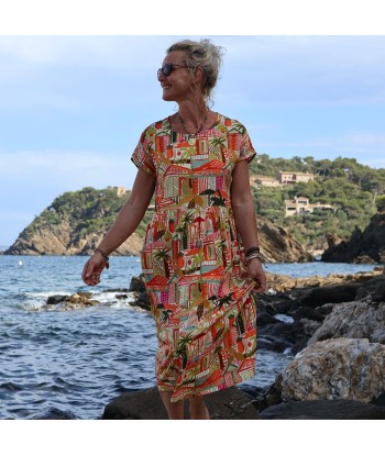 Robe Elsie viscose Verdure tropicale hantent personnes