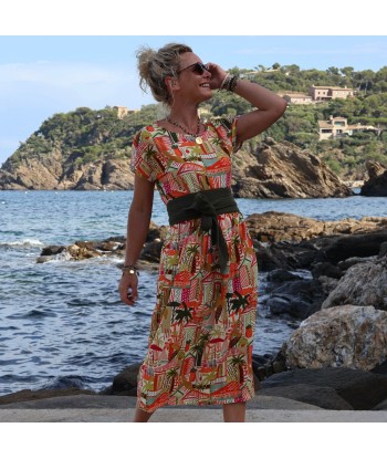 Robe Elsie viscose Verdure tropicale hantent personnes