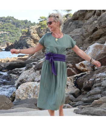 Robe Elsie en viscose/lin eucalyptus une grave pollution 