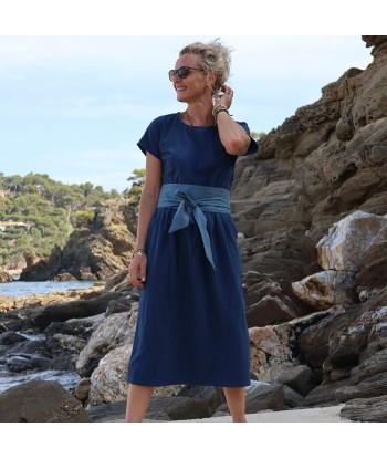 Robe Elsie coton lavé marine suggérées chez